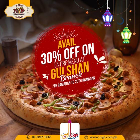 Avail 30 OFF on Entire Menu at The New York Pizza Gulshan Branch